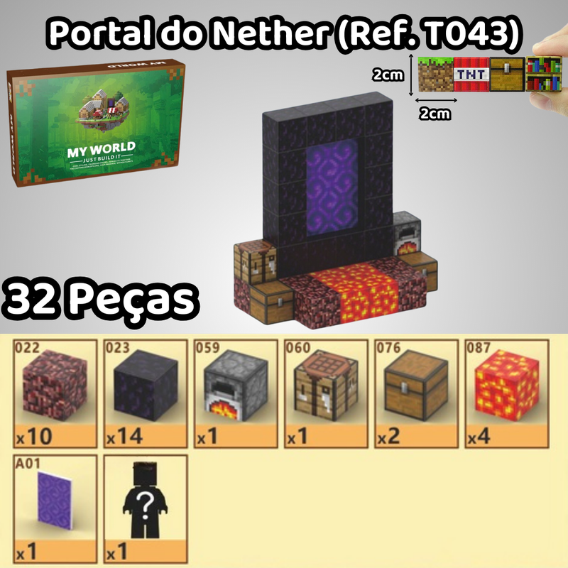Blocos Magnéticos Minecraft - Vários Modelos